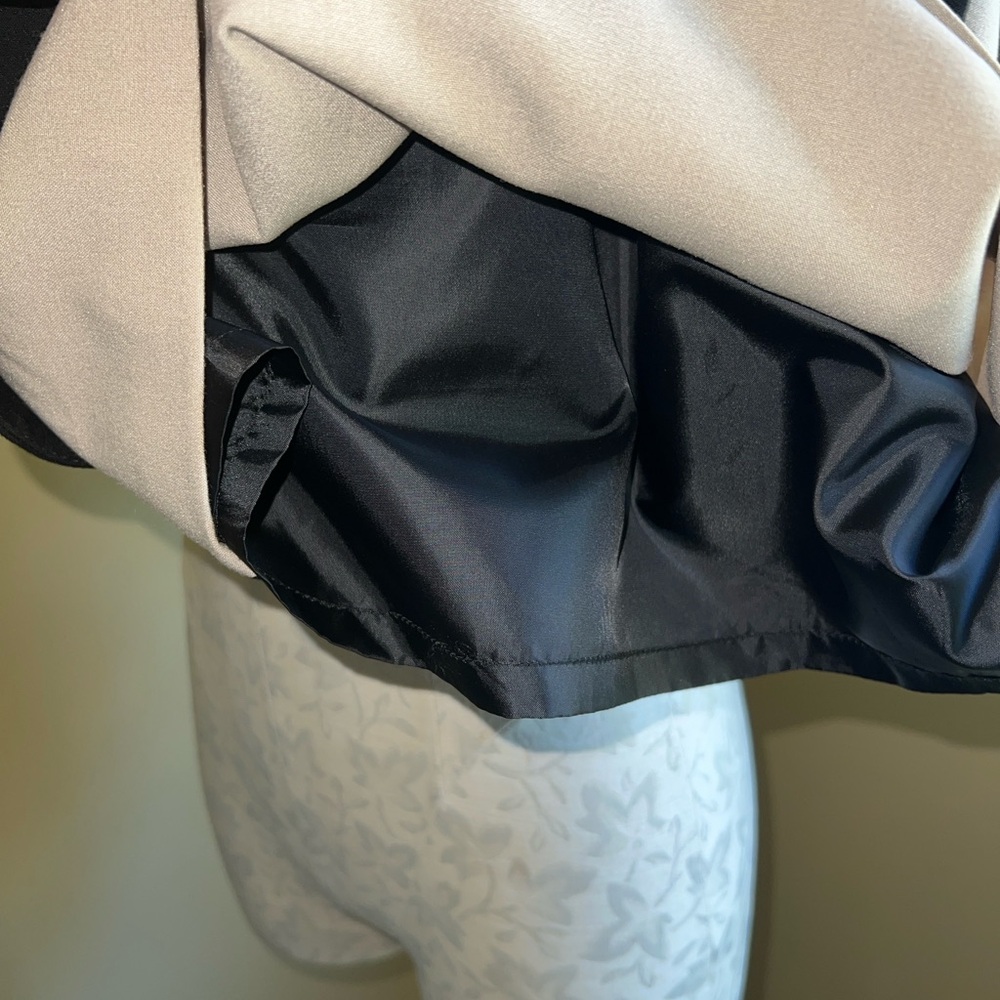 Calvin Klein Black and Cream Colorblock Belted Sheath Dress - Picture 12 of 12